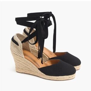 J. Crew Espadrille Wedge Sandals with Ankle Tie
